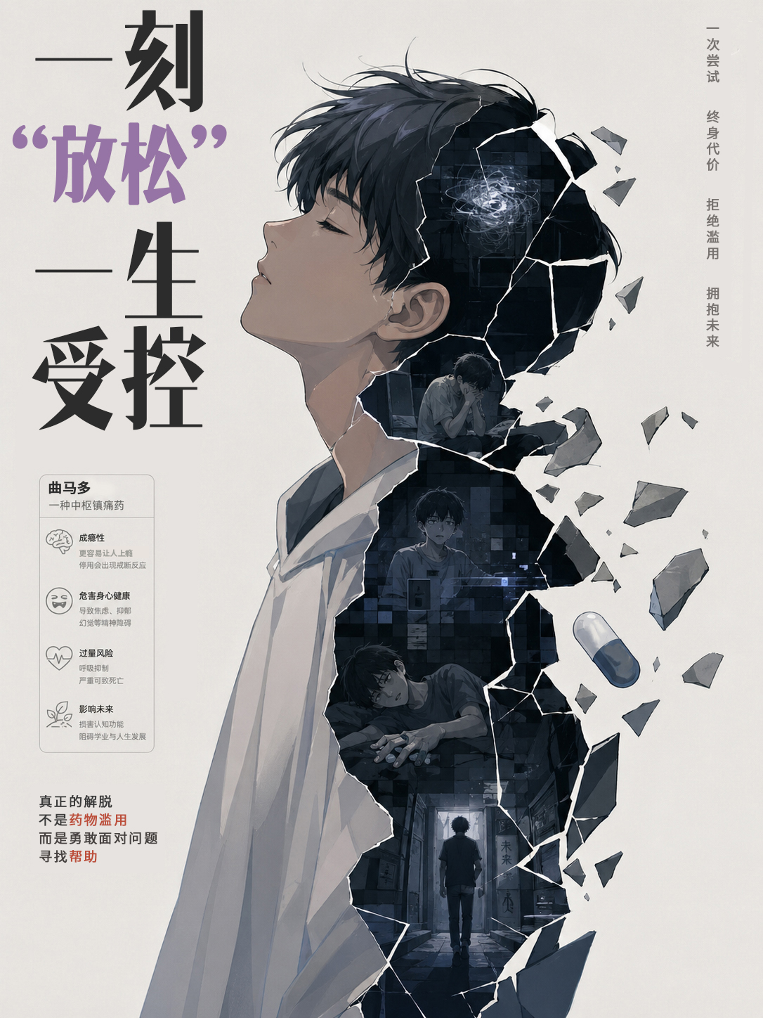 全民禁毒宣传月：01《防范药物滥用》系列海报