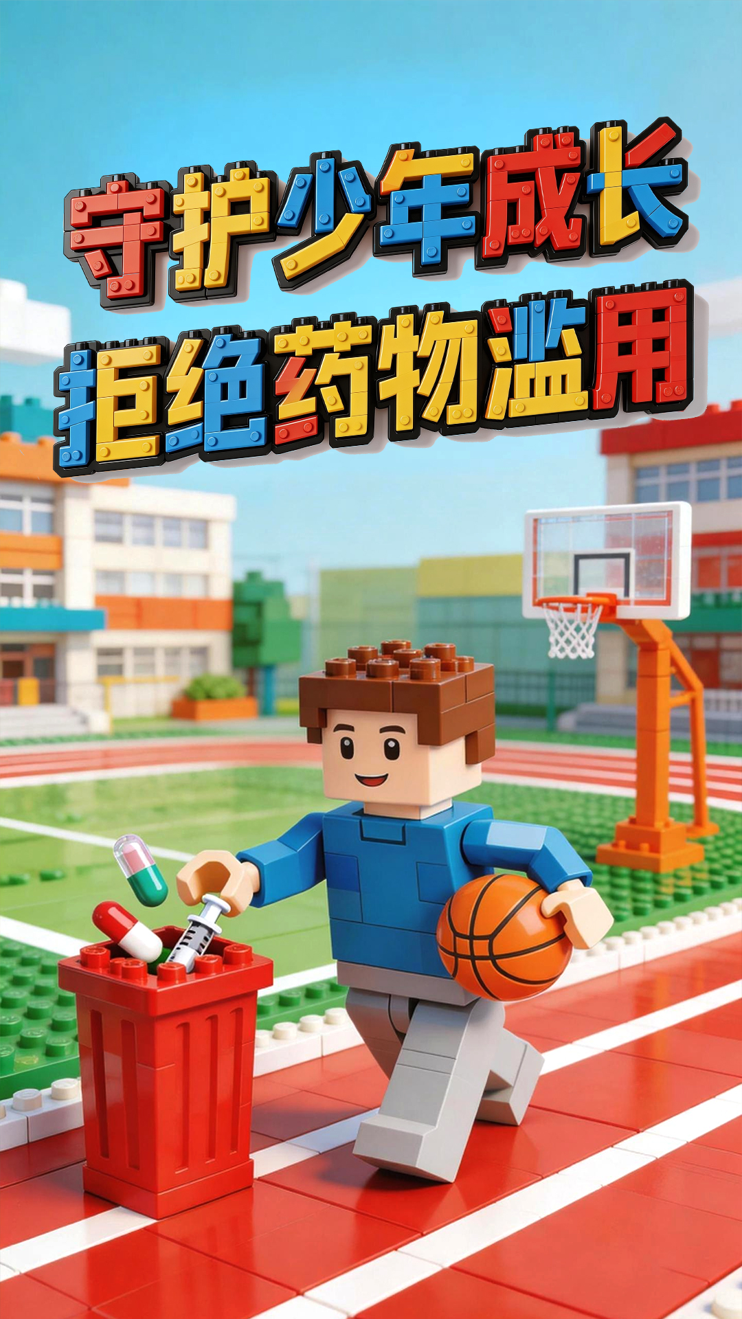 全民禁毒宣传月：03《守护少年成长，拒绝药物滥用》系列海报